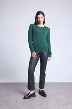 Pull Col Rond Alba - Vert Bouteille - Femme