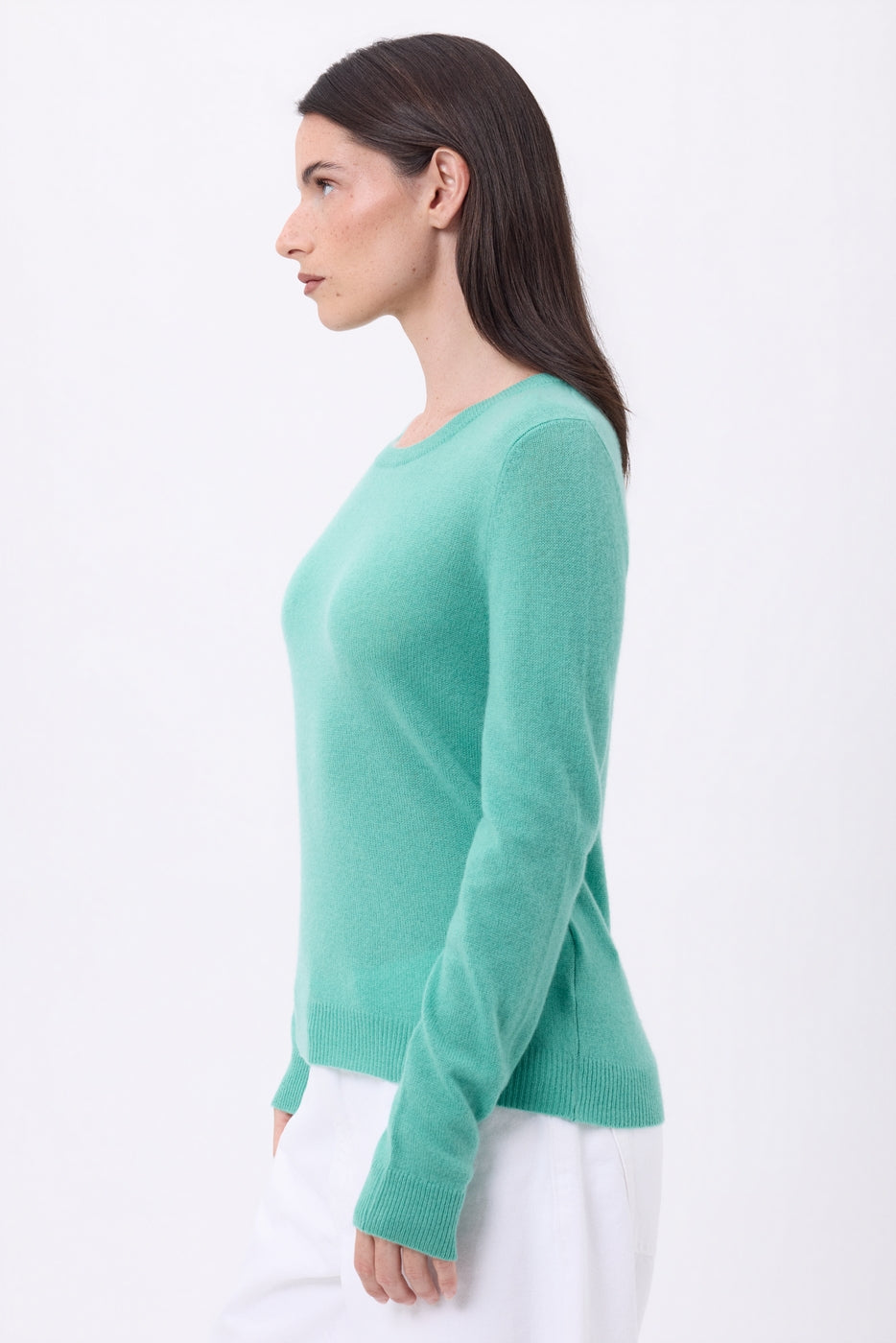 Pull Col Rond Alba - Vert Pastel - Femme