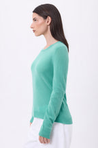 Pull Col Rond Alba - Vert Pastel - Femme