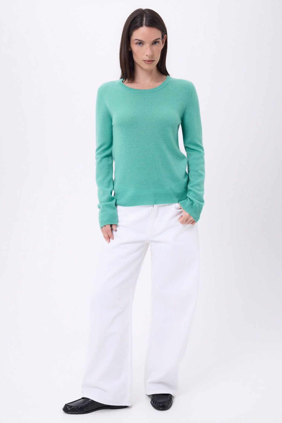 Pull Col Rond Alba - Vert Pastel - Femme