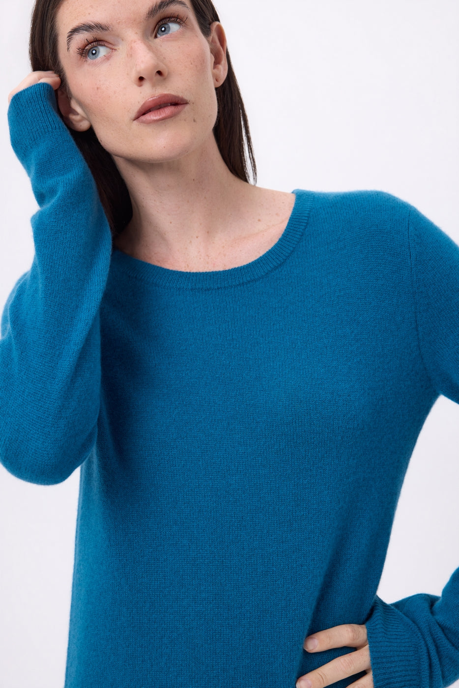 Alba Crew-Neck Jumper - Teal - Women