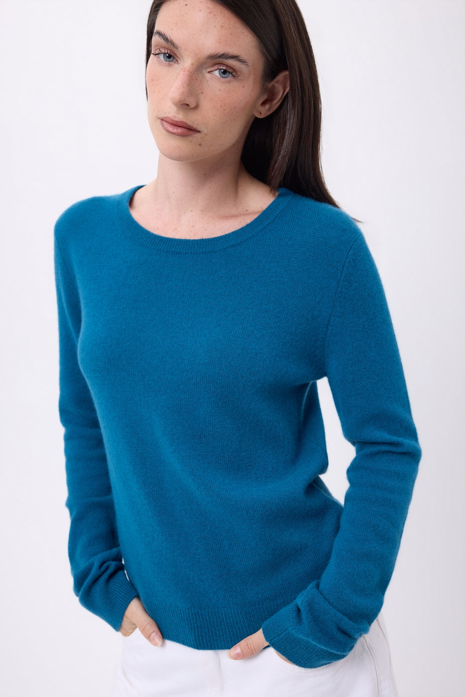 Alba Crew-Neck Jumper - Teal - Women