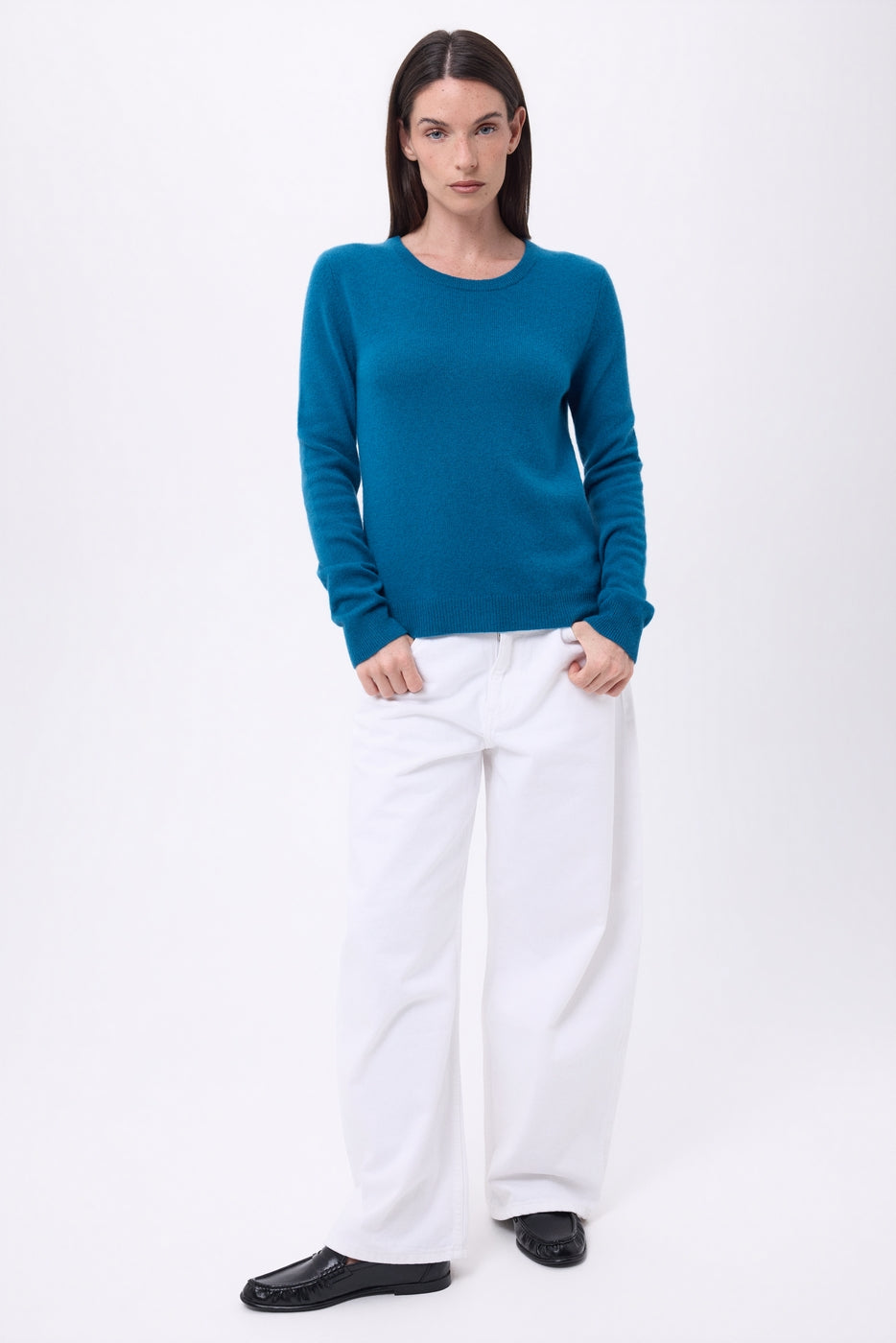 Alba Crew-Neck Jumper - Teal - Women