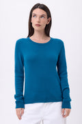 Alba Crew-Neck Jumper - Teal - Women