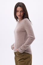 Jersey de cuello redondo Alba - avellana - mujer