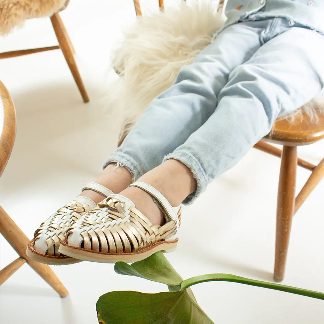 Huaraches Alegria - White Champagne