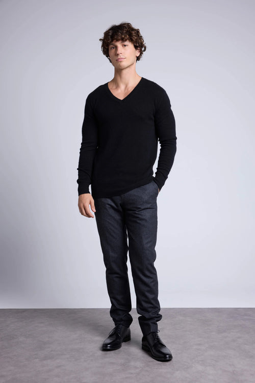 Pull Col V Alex - Noir - Homme