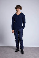 Pull Col V Alex - Bleu Marine - Homme