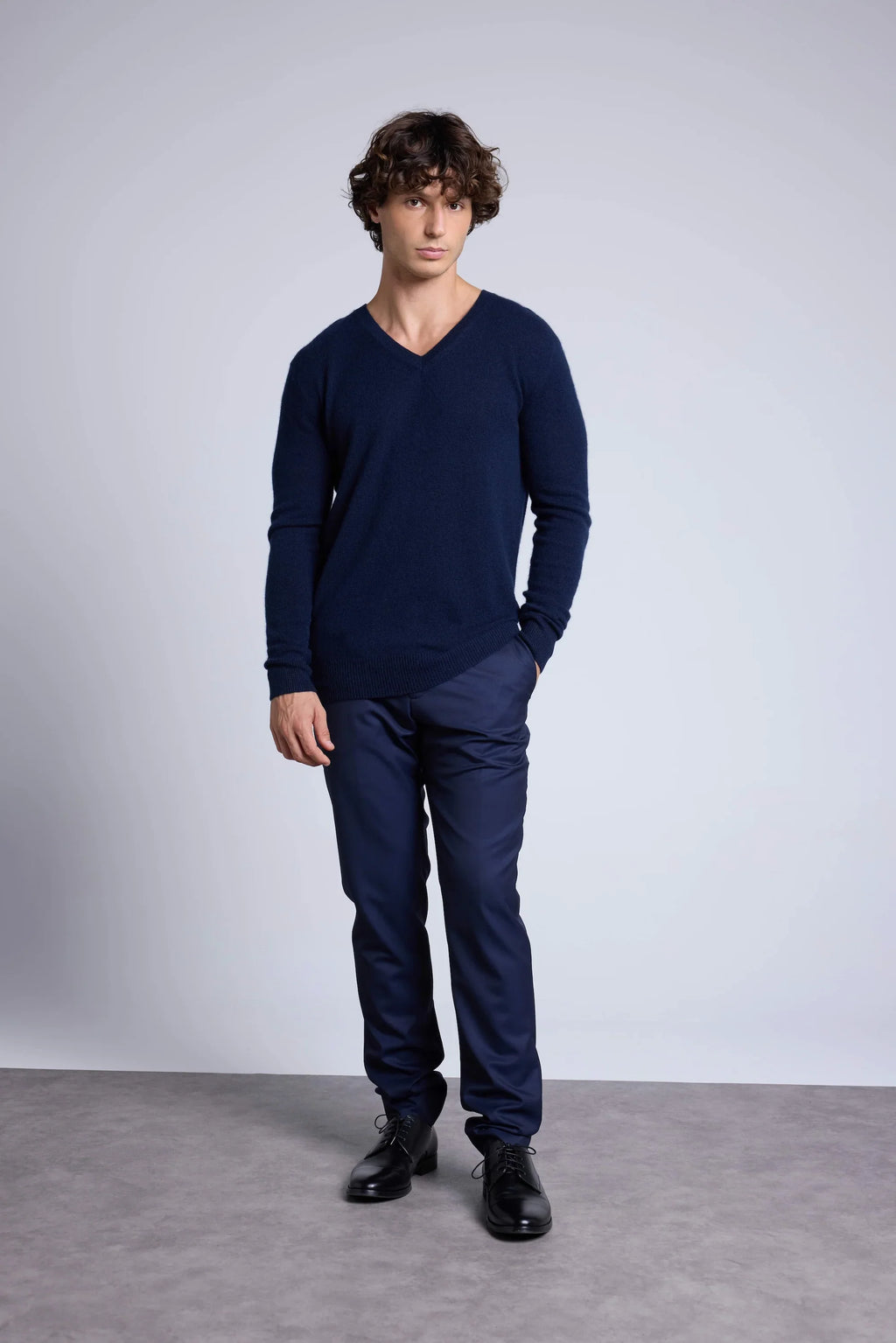 Jersey Cuello en V Alex - Azul Marino - Hombre