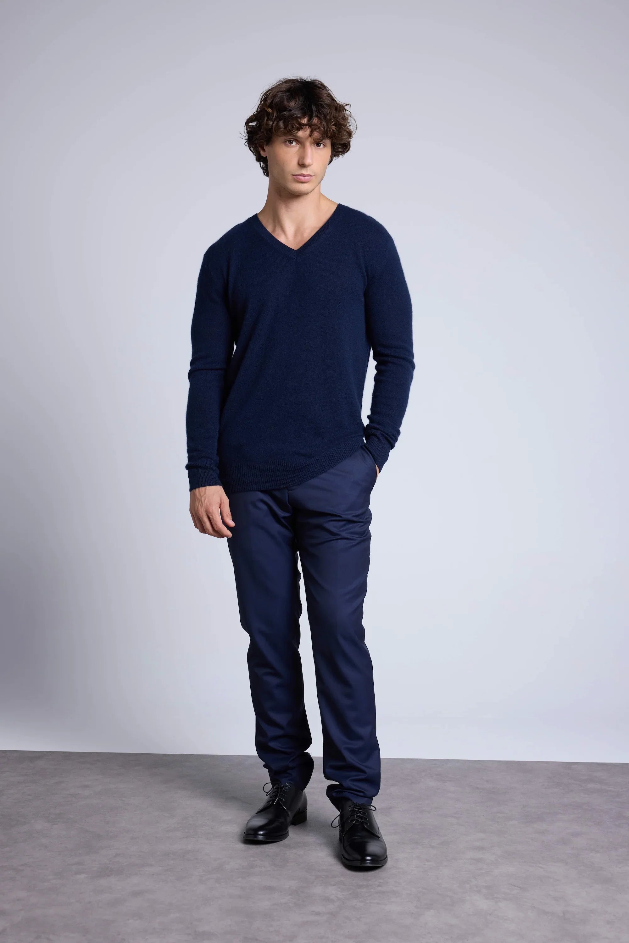 Jersey Cuello en V Alex - Azul Marino - Hombre
