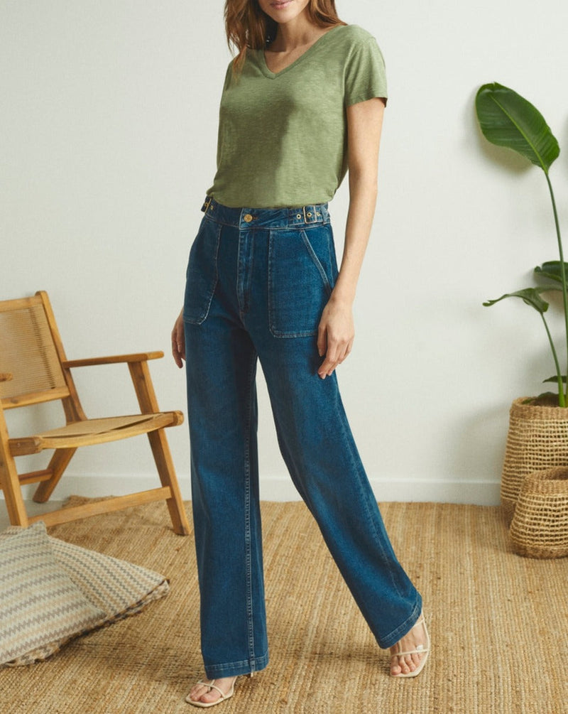 Vaqueros rectos Alexa - Denim B-349 - Mujer