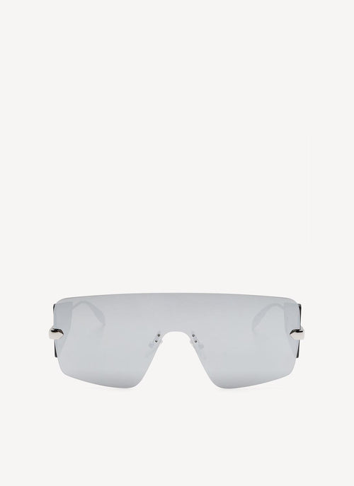 Alexander Mcqueen - Lunettes De Soleil - Silver - Femme