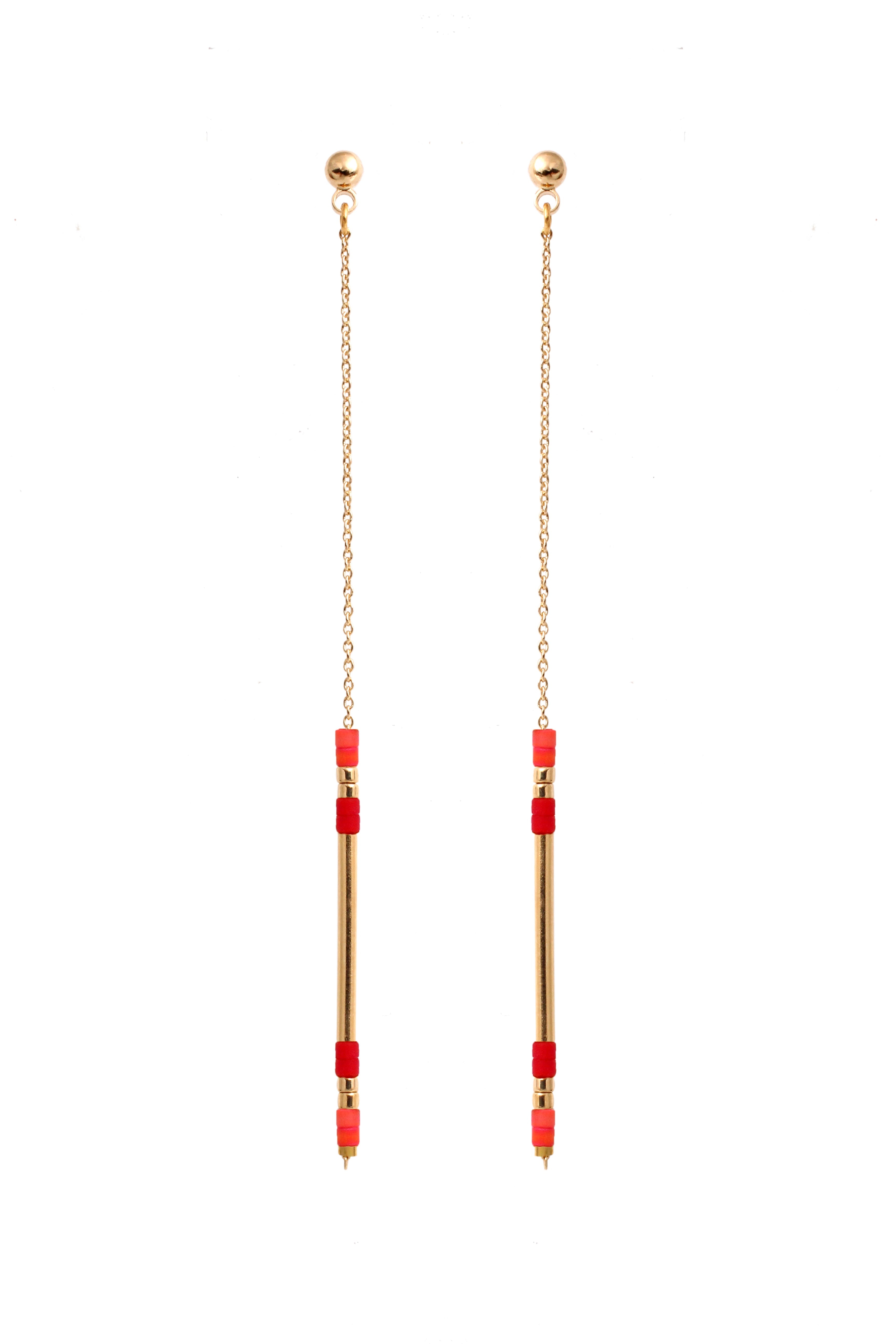 Pendientes Alexandra Rosa Coral
