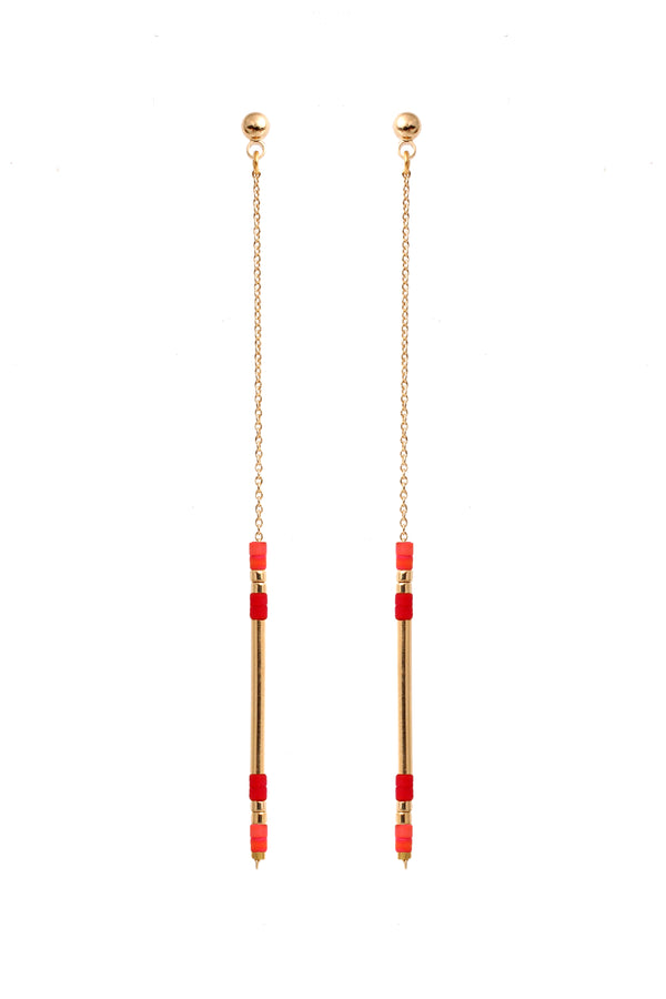 Pendientes Alexandra Rosa Coral