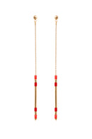 Boucles D'Oreilles Alexandra Rose Corail