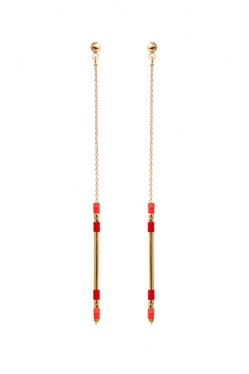 Boucles D'Oreilles Alexandra Rose Corail