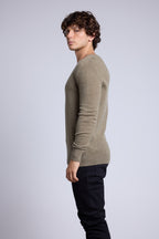 Jersey de cuello en V Alex - Verde caqui - Hombre