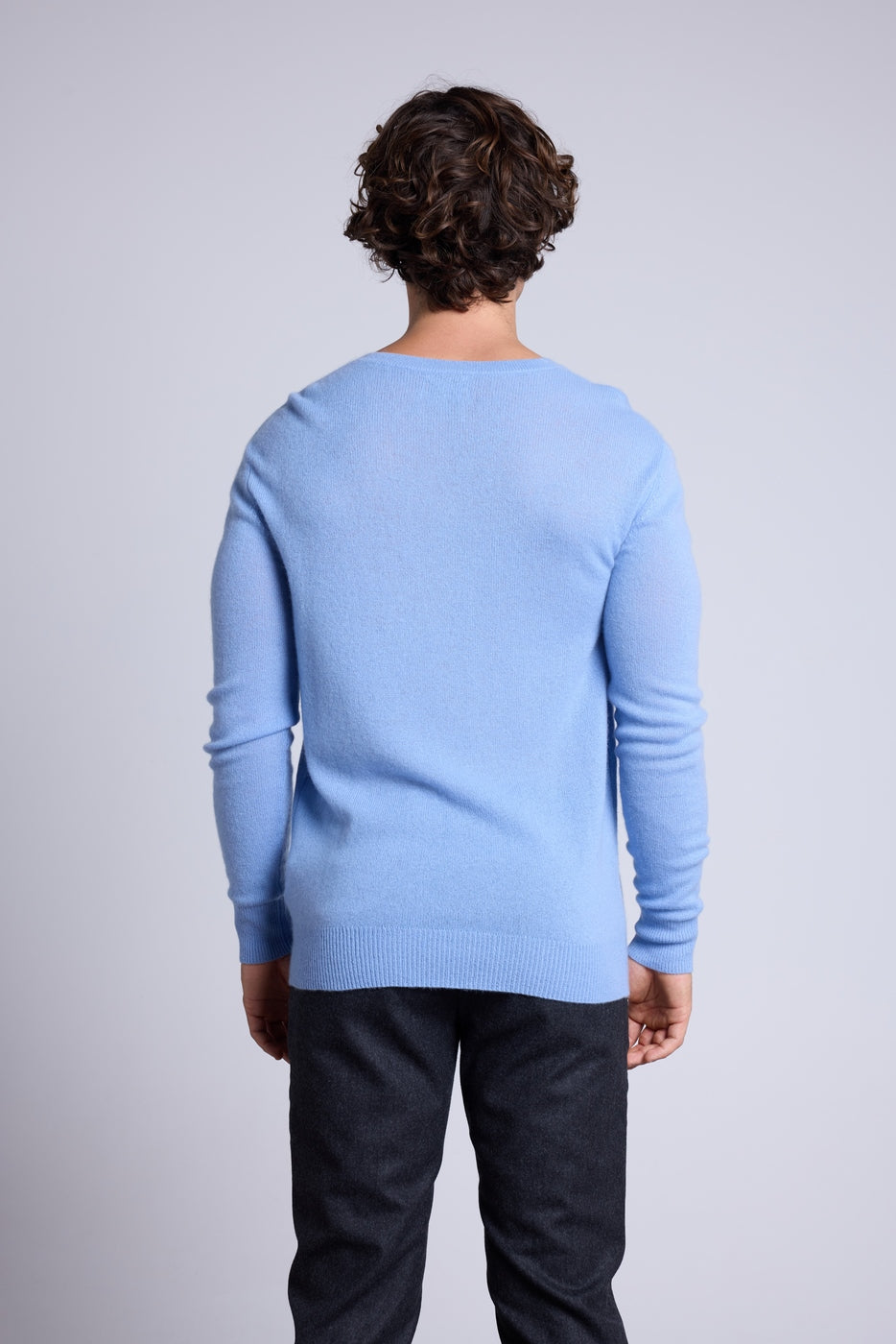 Pull Col V Alex - Bleu Ciel - Homme