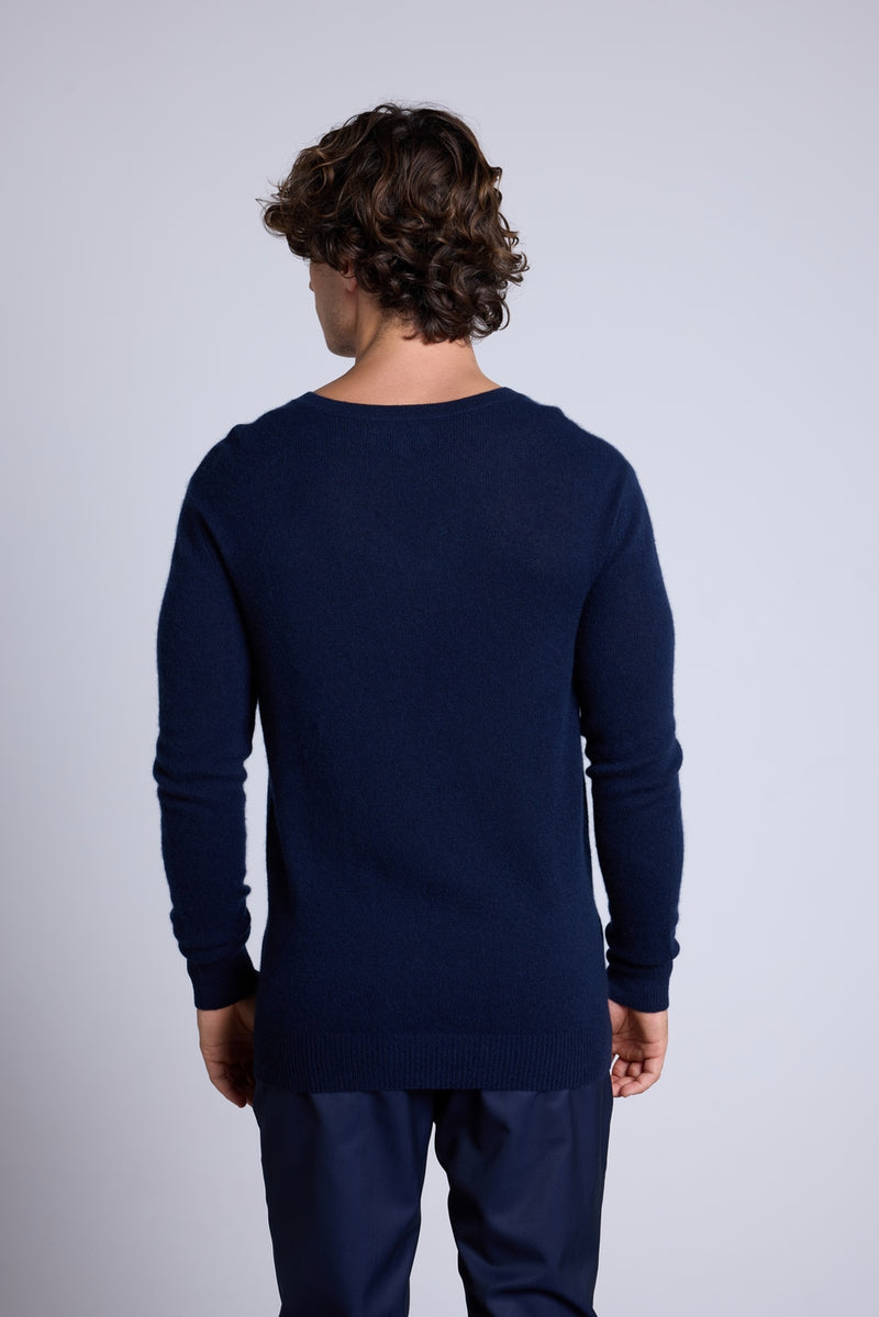 Pull Col V Alex - Bleu Marine - Homme