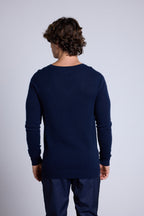 Jersey Cuello en V Alex - Azul Marino - Hombre