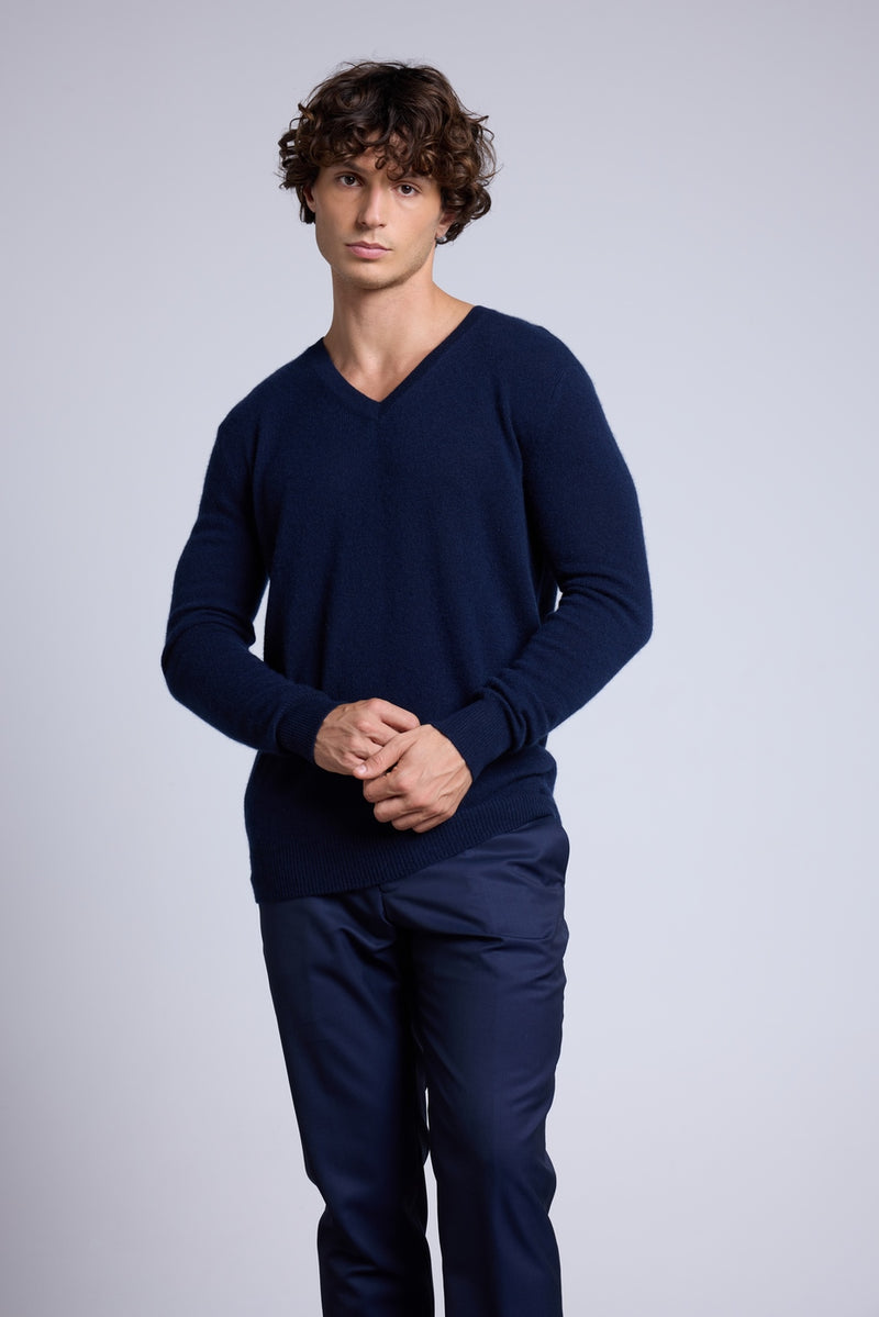 Pull Col V Alex - Bleu Marine - Homme