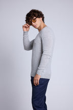 Pull Col V Alex - Gris Clair - Homme
