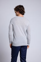 Pull Col V Alex - Gris Clair - Homme