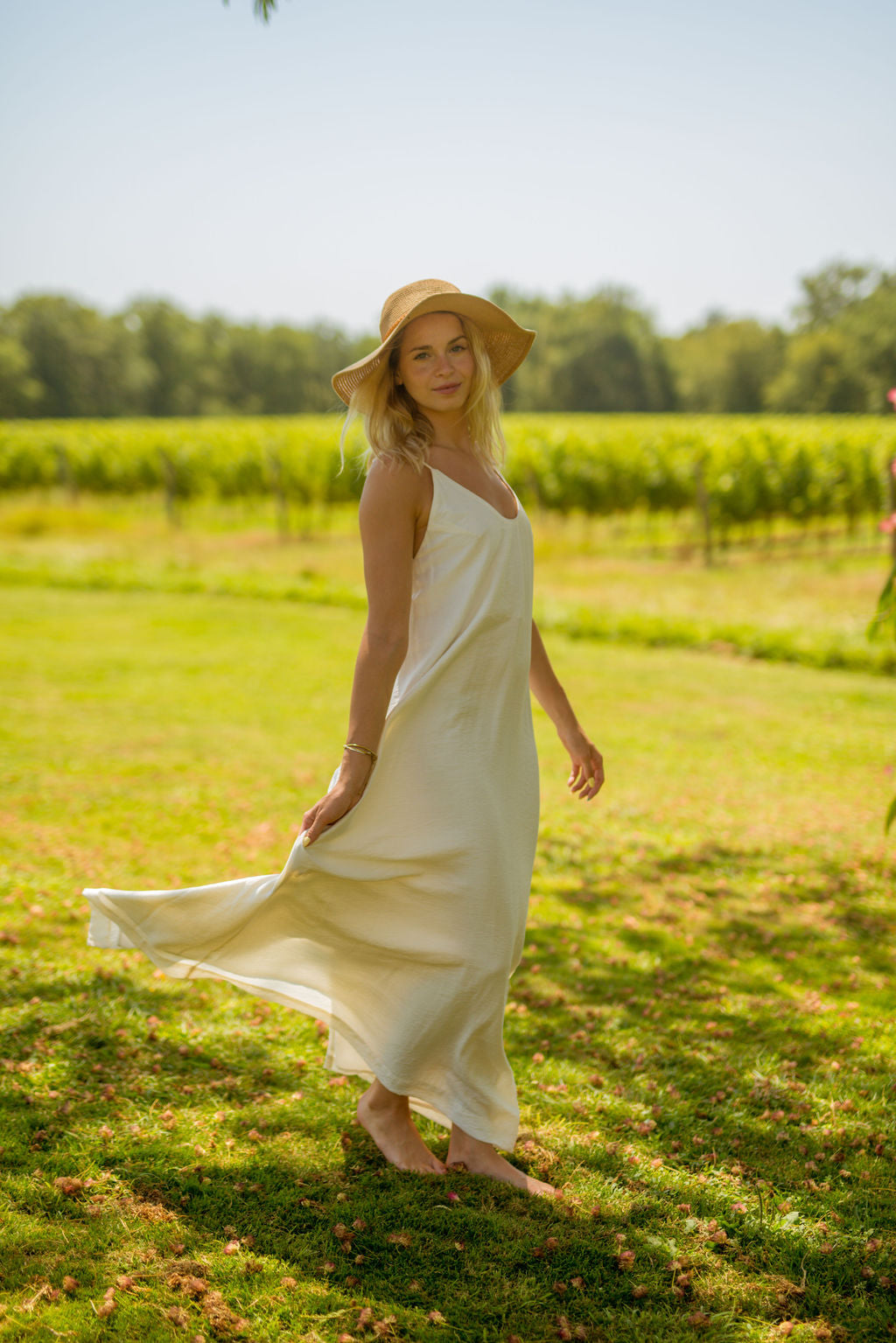 Natalia Dress Ecru
