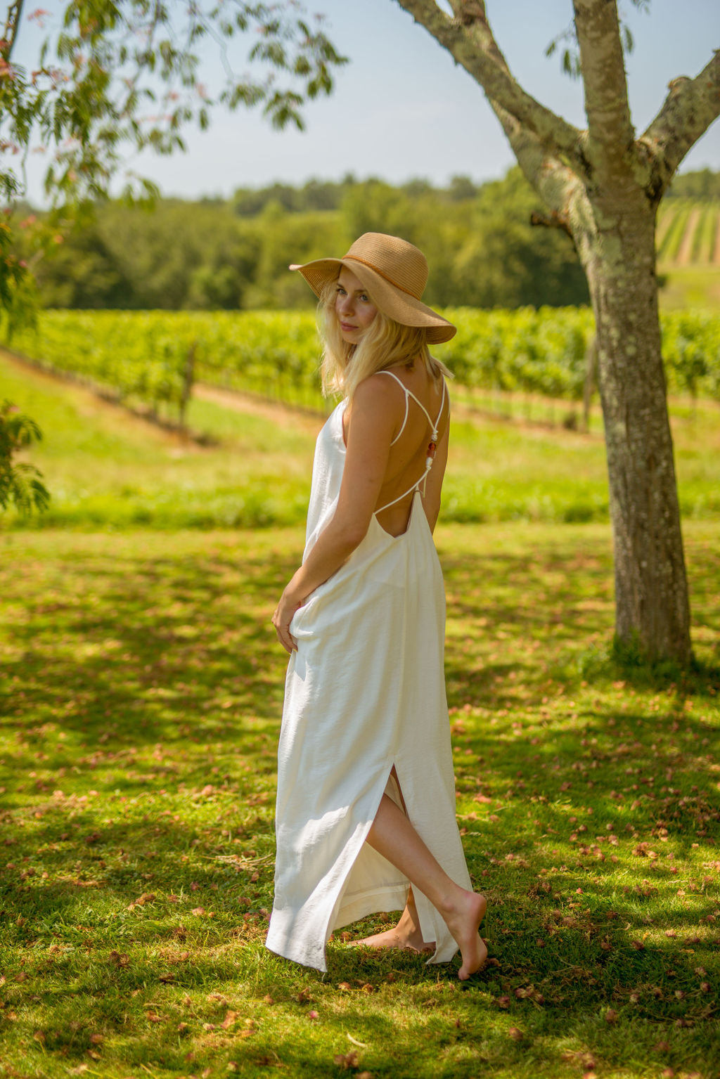 Natalia Dress Ecru