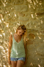 Aurore Water Green Top