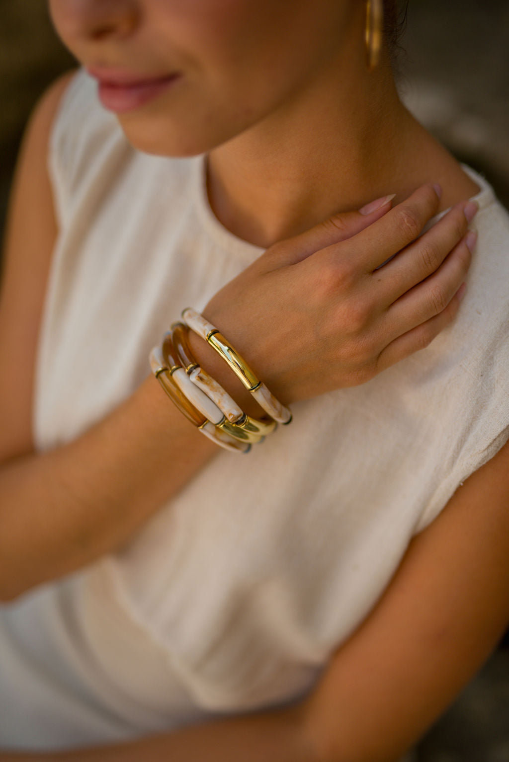 Pulsera Tyla de ámbar claro