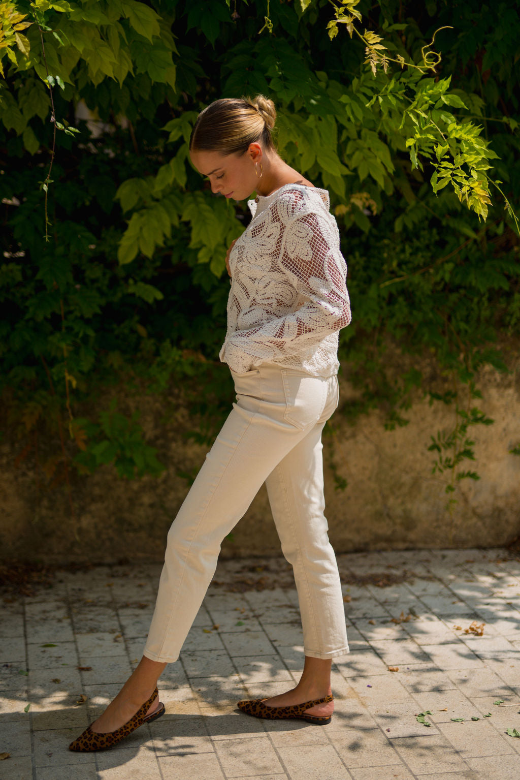 Vaqueros Mom Yuna Fit Beige