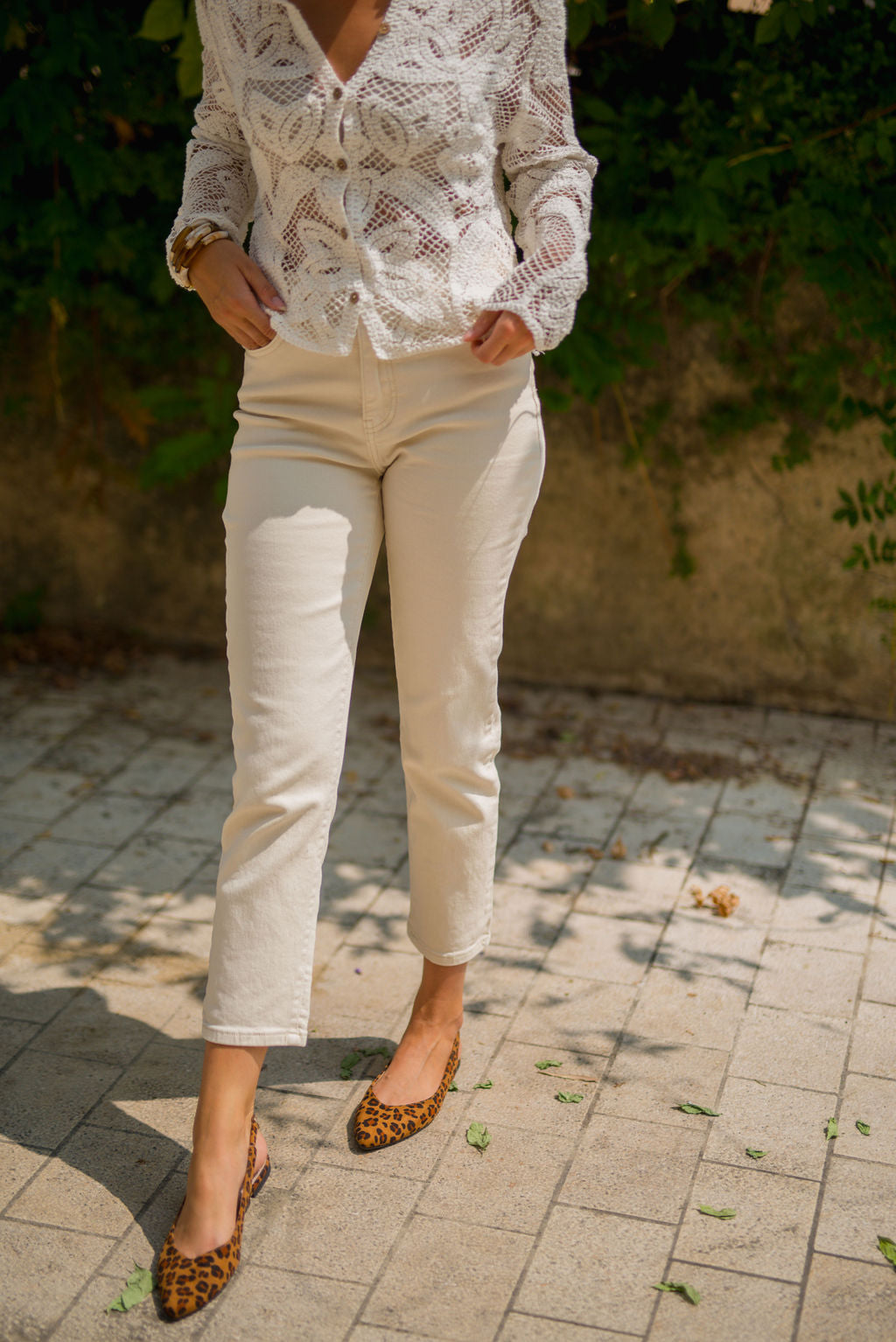 Vaqueros Mom Yuna Fit Beige