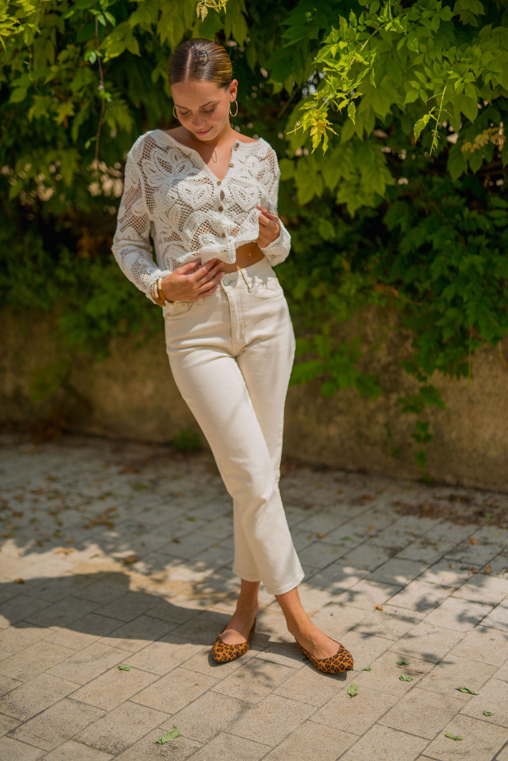 Vaqueros Mom Yuna Fit Beige