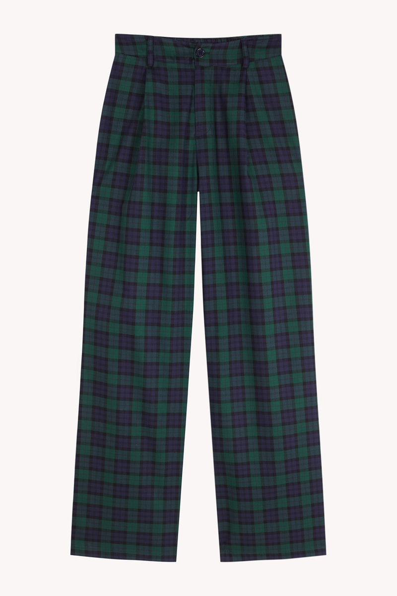 Pantalon Alia Vert Et Bleu Marine