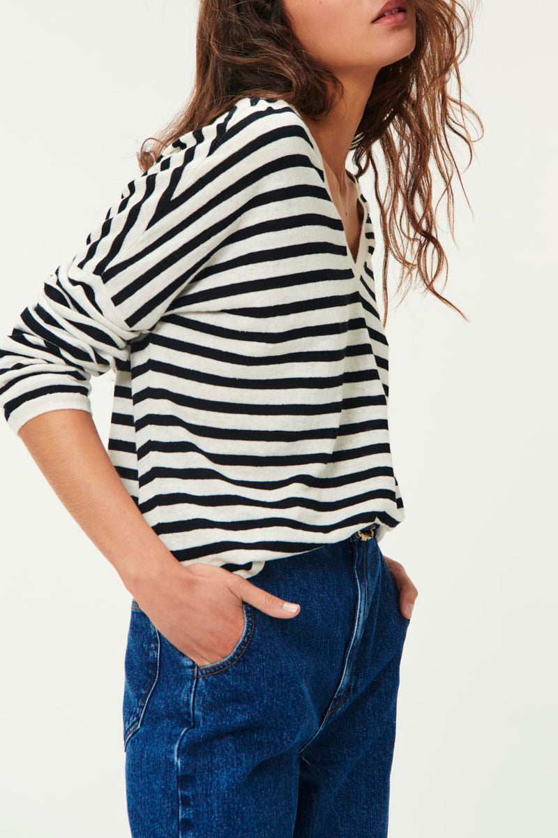 Alissia Sweater - Cream/Black
