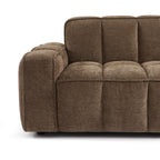 Alistair - Canapé 2 Places - Tissu Chenille - Marron