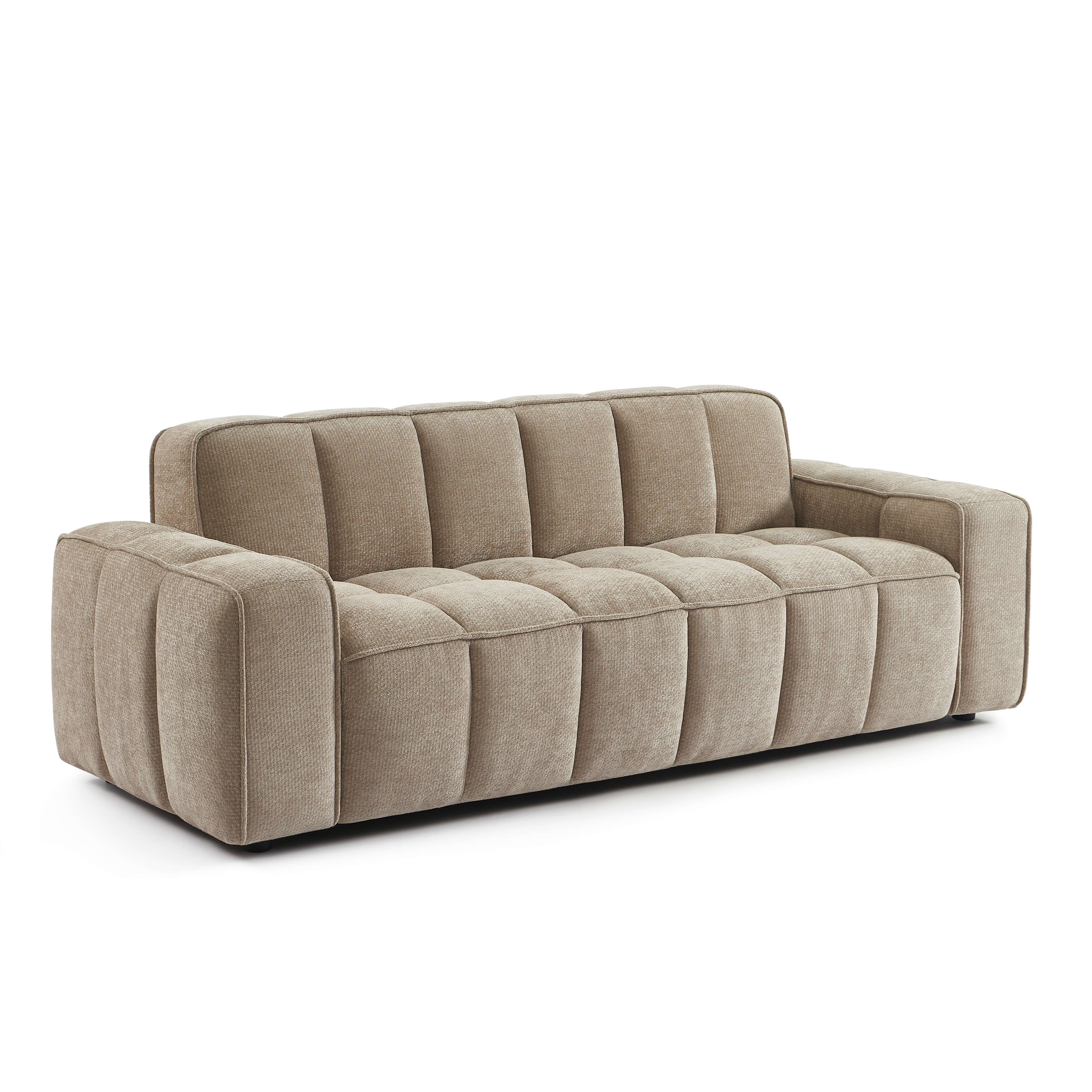 Alistair - Sofá 3 Plazas - Tela Chenilla - Beige