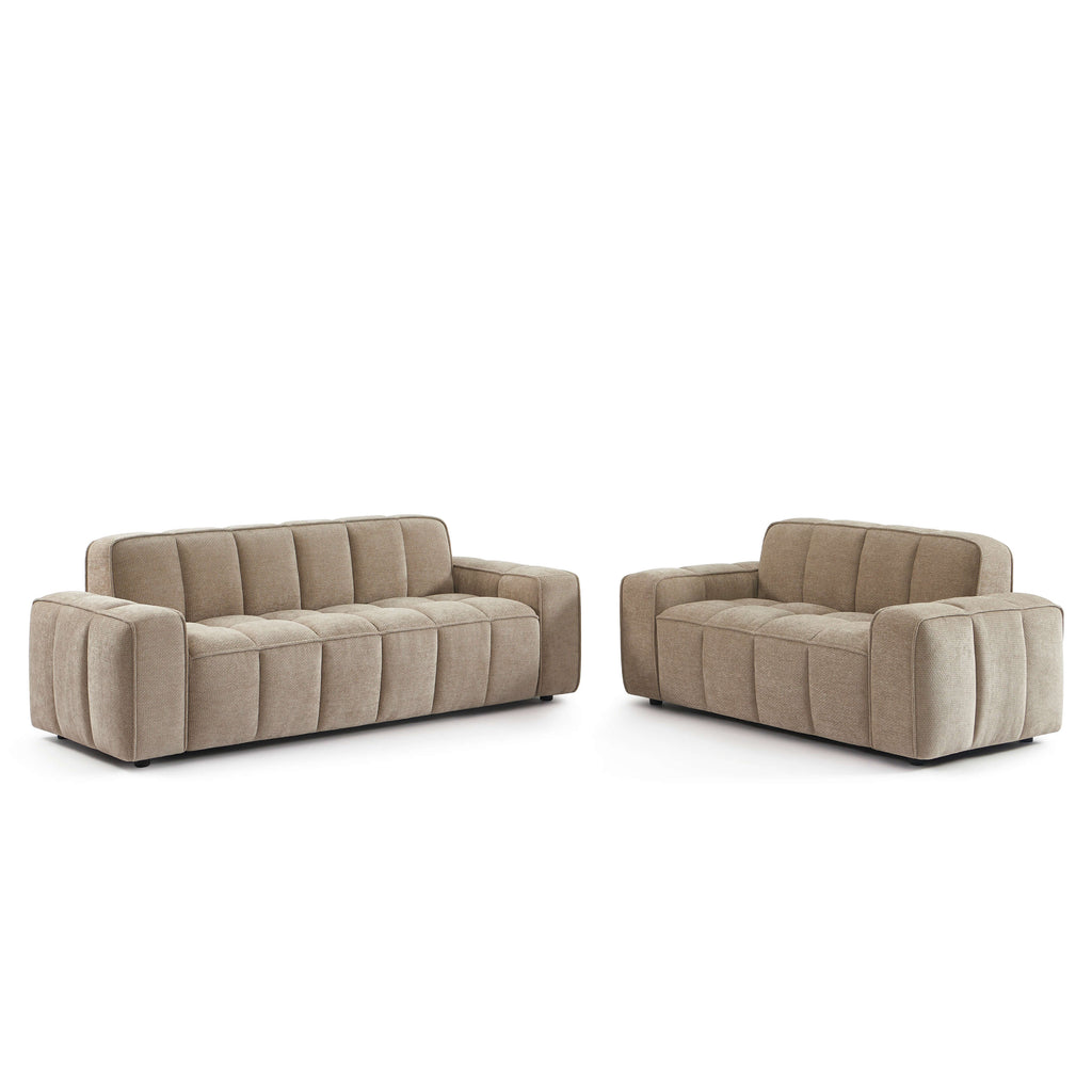 Alistair - Sofá 3 Plazas - Tela Chenilla - Beige