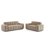 Alistair - Canapé 2 Places - Tissu Chenille - Beige