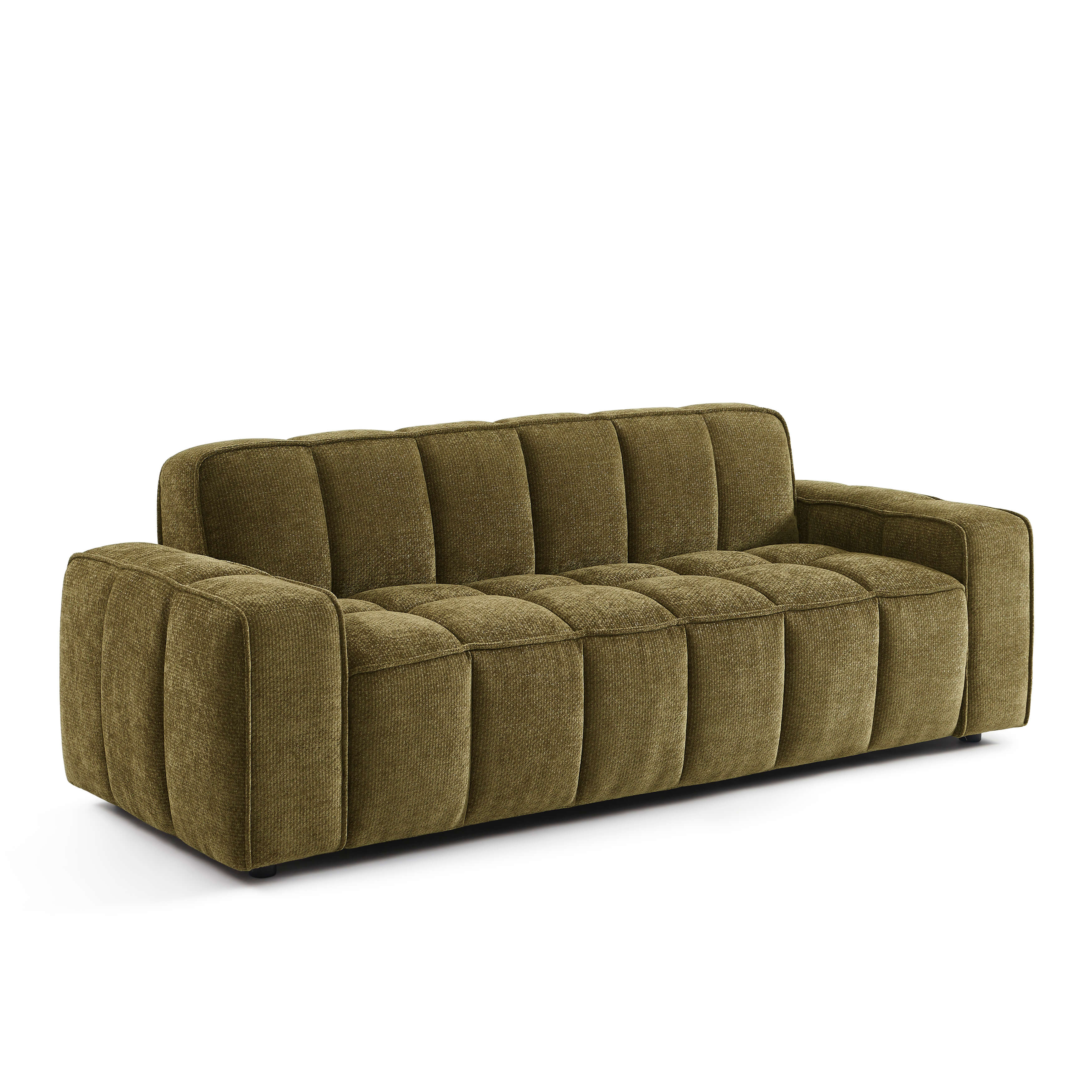 Alistair - 3-Seater Sofa - Chenille Fabric - Green