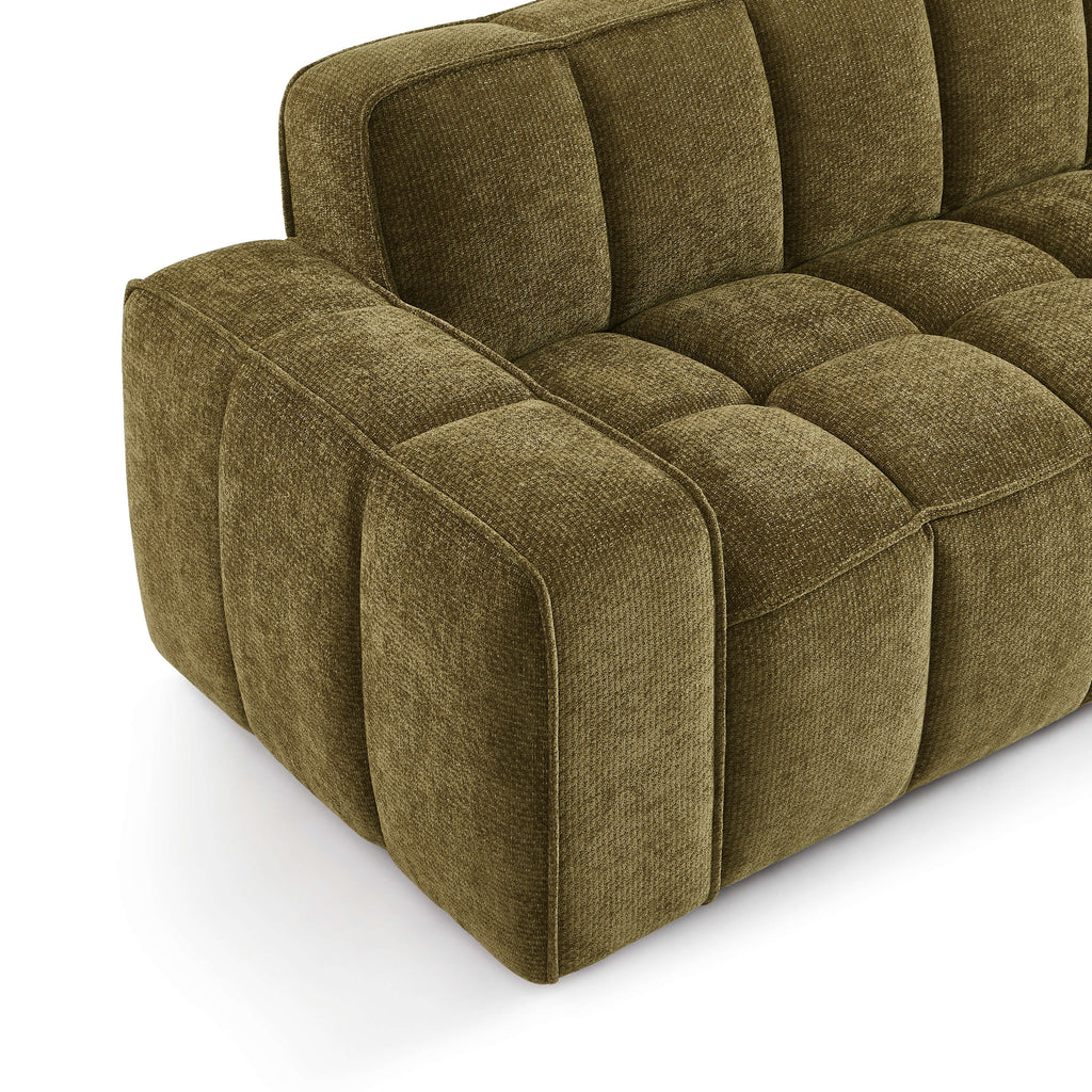 Alistair - 3-Seater Sofa - Chenille Fabric - Green