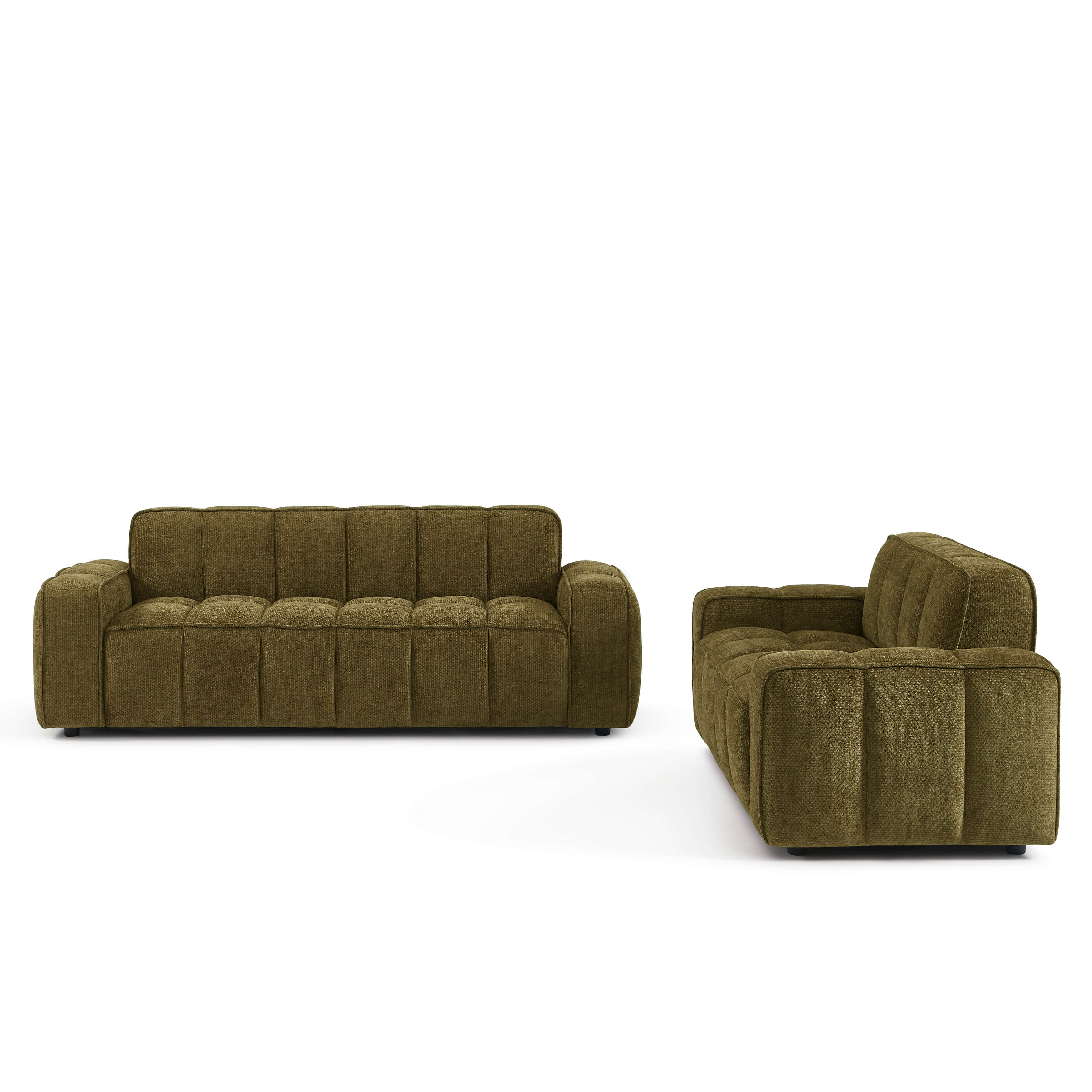 Alistair - 3-Seater Sofa - Chenille Fabric - Green