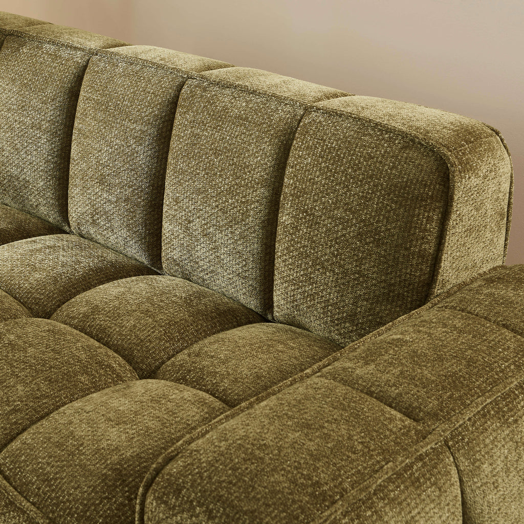 Alistair - 3-Seater Sofa - Chenille Fabric - Green