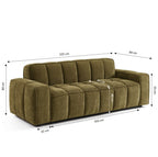 Alistair - 3-Seater Sofa - Chenille Fabric - Green