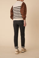 Alivie Sweater - Ecru/Poppy
