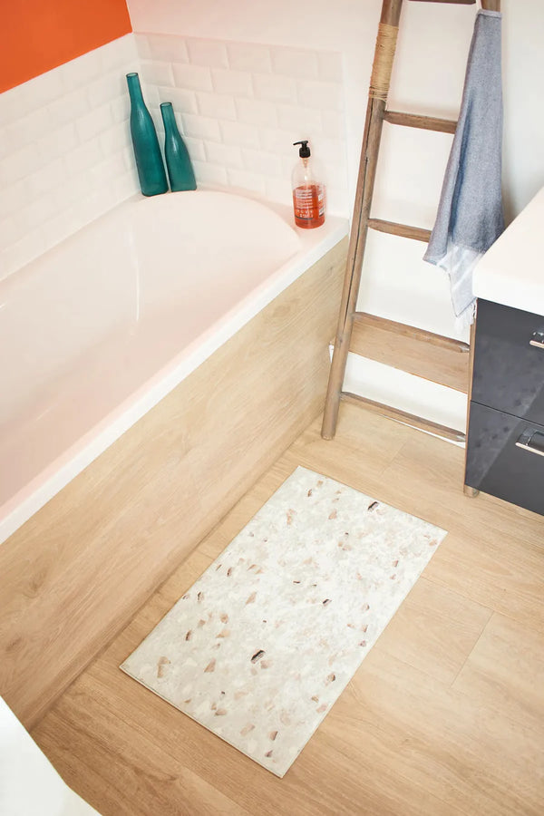 Almafie - Indoor Bathroom Rug - Printed Polyester - Cream