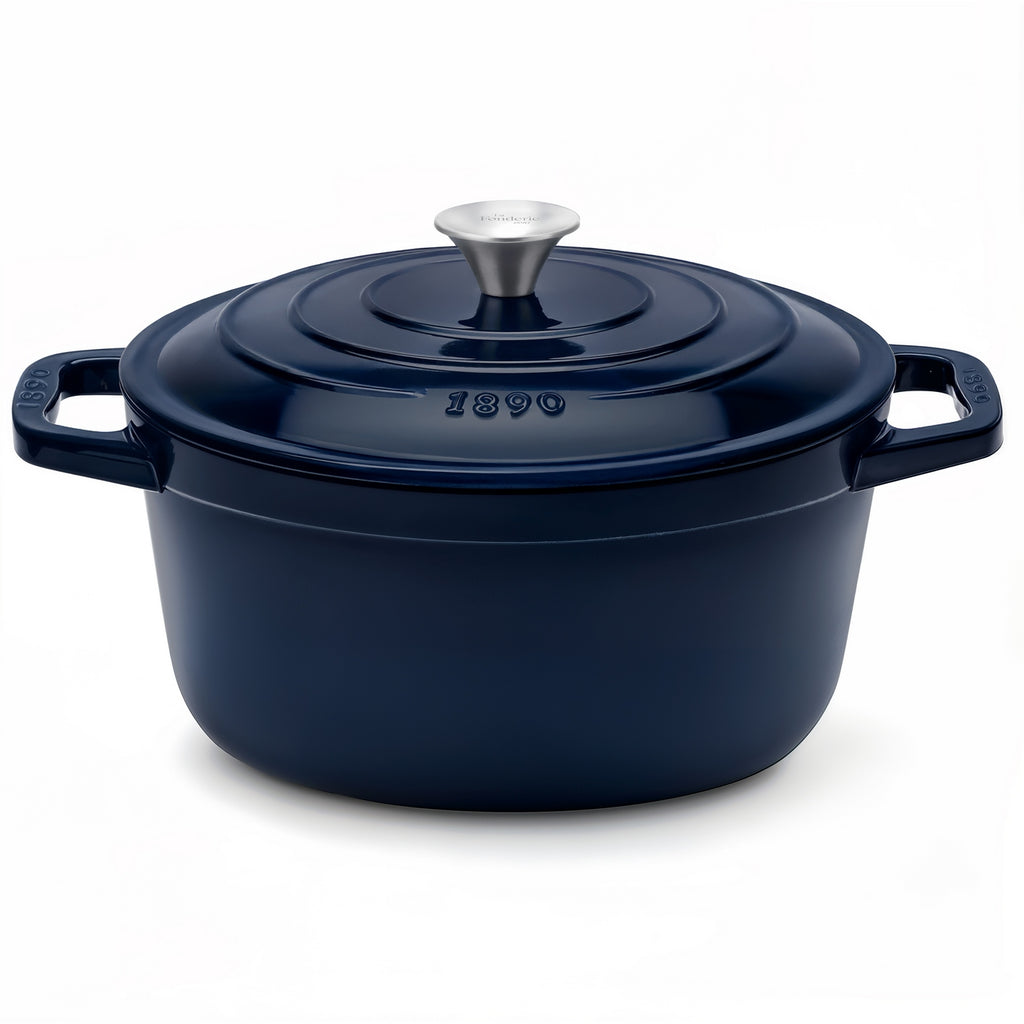 Round Casserole Dish - Blue