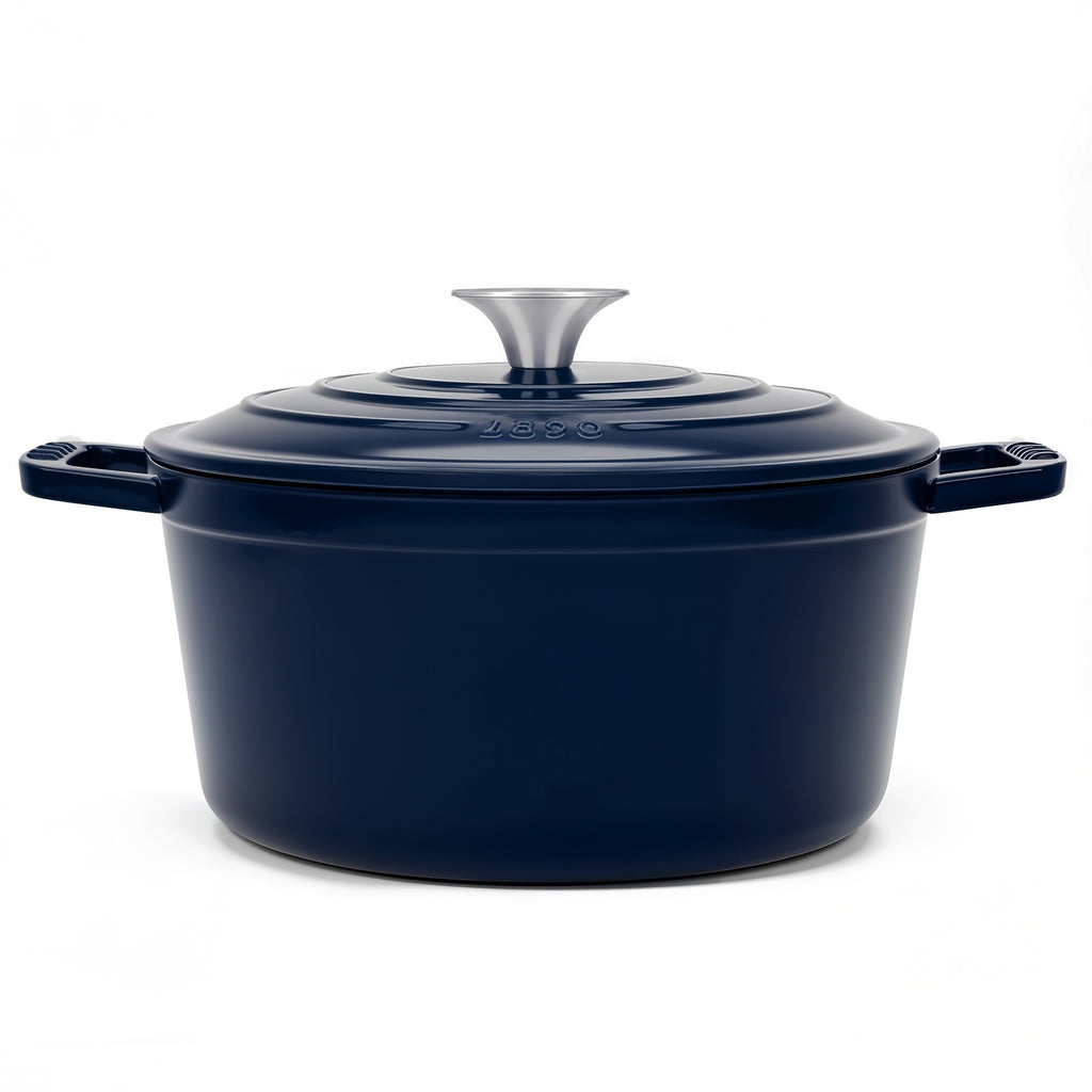 Round Casserole Dish - Blue