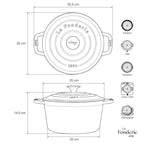 Round Casserole Dish - Cream